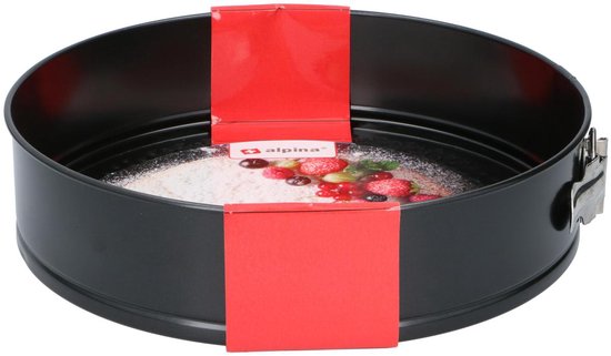 alpina Springvorm - Anti-Aanbaklaag - Metaal - Ø 28 x 6,7 CM - Zwart