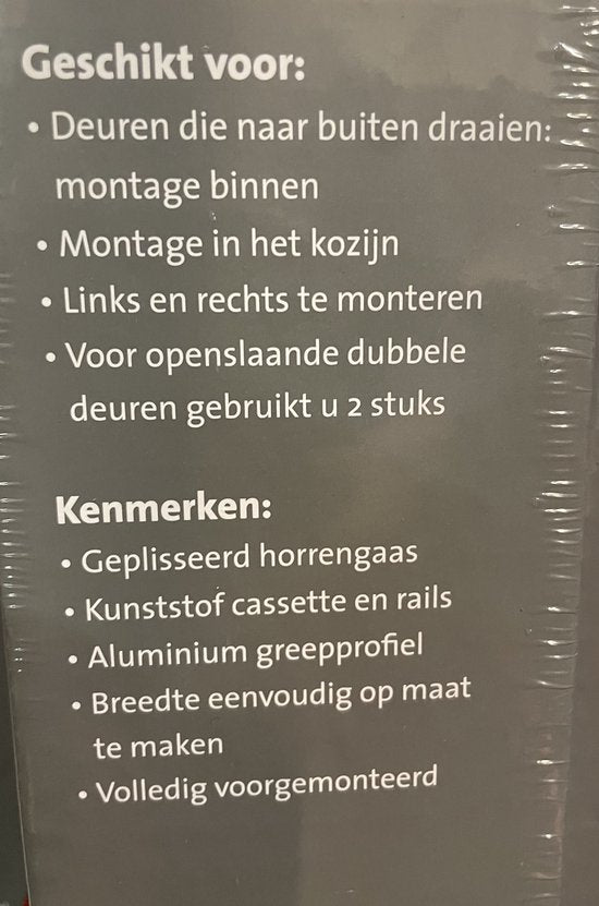 Bruynzeel Plissehor deur s500 100x209 grijs