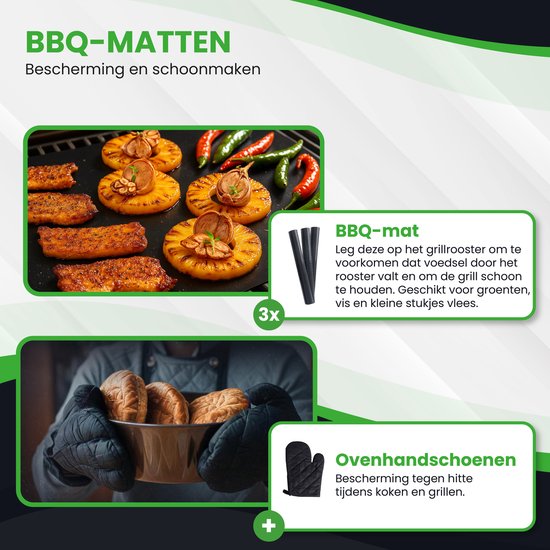 TTD® Premium BBQ Accesoires Set 30-delig - BBQ Gereedschapset RVS - Barbecue Accessoires - BBQ Tang - BBQ Spatel - Met BBQ Handschoenen en Schoonmaak Borstel - Inclusief Opbergtas