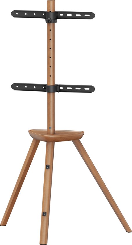 VDD TV Standaard - Vloerstandaard - Studio Statief - Schildersezel Design - Tot 65 inch - Bruin