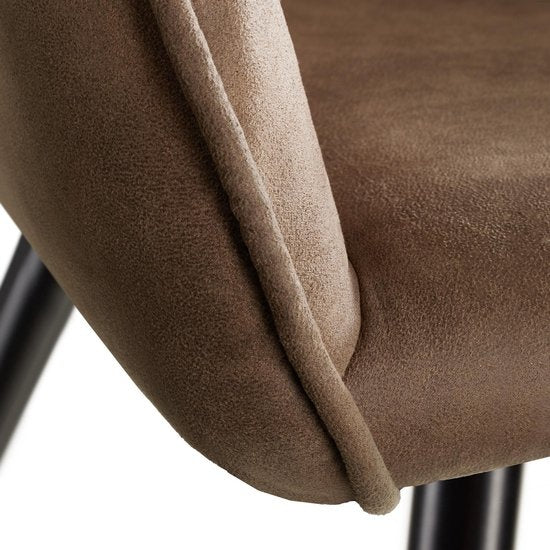 tectake® - Stoel Marilyn stof bruin / zwart SKU: 403667