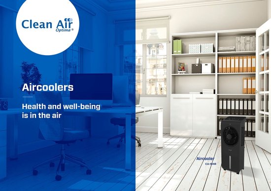Clean Air Optima® CA-104B - 3in1 Aircooler, Luchtkoeler, Luchtbevochtiger en Circulator Ventilator - 360° automatische oscillatie - Extreem stil! 10dB