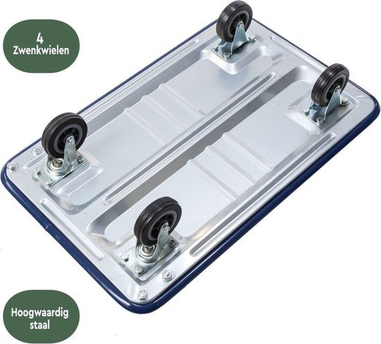 BRASQ Transportwagen - Draagvermogen 150 KG - Plateauwagen - Meubelroller - Dolly - Transportkar - Magazijnwagen - Platformwagen