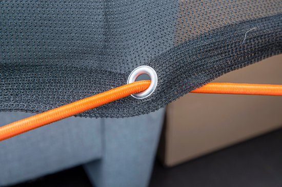 BLACK+DECKER Spanband met Oproller - Sjorband 20 Meter - 6MM - Nylon - Oranje
