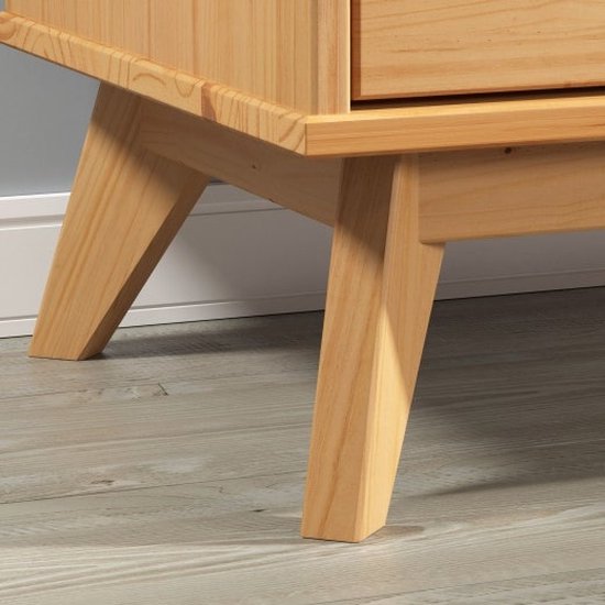 TV-dressoir massief hout 140x42x40cm naturel