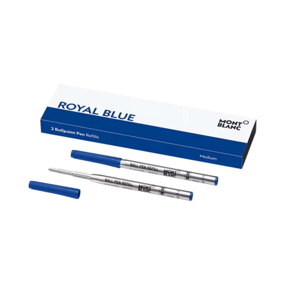 Montblanc - Balpen Navullingen - Medium (M) - Royal Blue - 2 Stuks