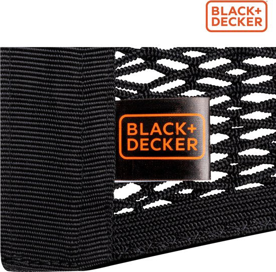 BLACK+DECKER Bagagenet Auto 4 Stuks - Opberging - 4 Verschillende Afmetingen - Zwart