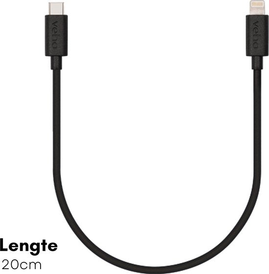 Veho USB-C™ naar Lightning Oplaad- en Synchronisatiekabel voor iPhone - 20cm