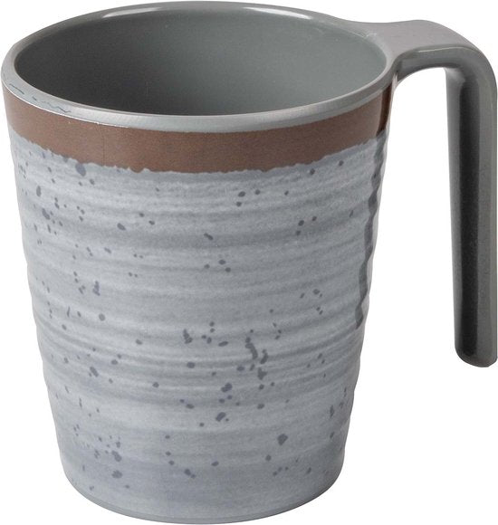 Bo-Camp - Mok - Halo - L - Melamine - 4 Stuks - Grijs