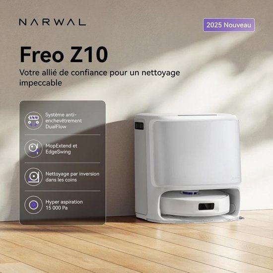 NARWAL Freo Z10 – Robotstofzuiger en -mop – Anti-klit – 15000 Pa
