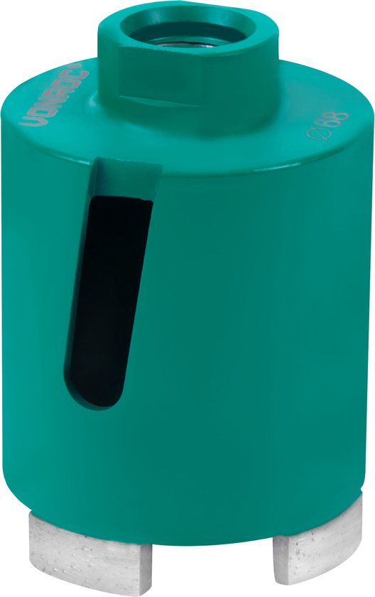 VONROC Diamant dozenboor SDS-Plus – 68mm - Universeel – Incl. diamantboor, centreerboor, uitdrijfpen en SDS-plus adapter