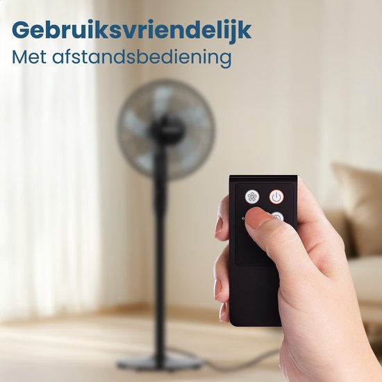 Auronic Statiefventilator - Staande Ventilator - Luchtkoeler - Vloer en tafelventilator - 3-in-1 - 12 Snelheden - Stille Ventilator - Fan - Met Afstandsbediening - Zwart