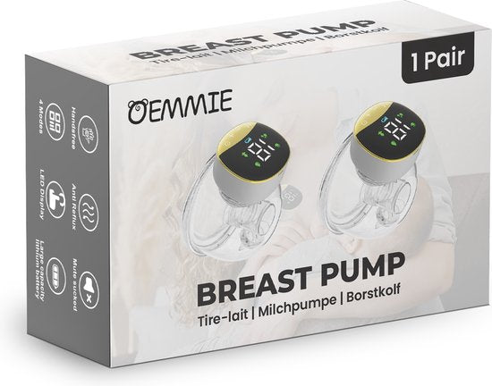 Oemmie Elektrische Borstkolf - Handsfree Borstkolf - Draadloze Borstkolf - Draagbaar - Dubbele Borstkolf - BPA- vrij - Oplaadbare Accu -