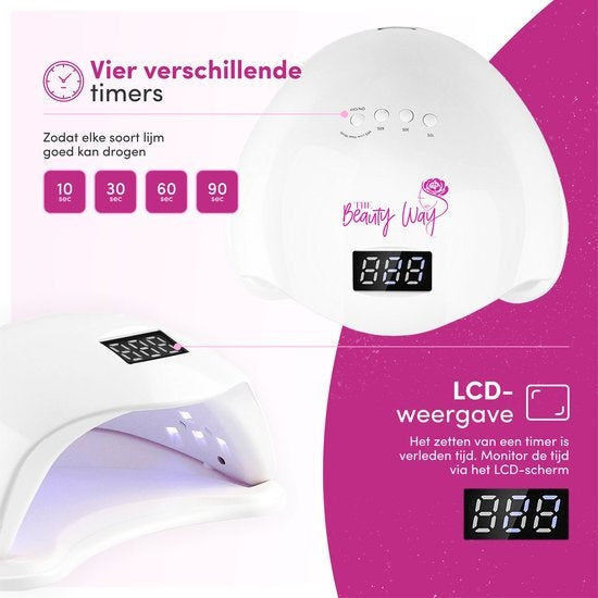 TheBeautyWay Nageldroger - voor Gelnagels - Geschikt voor elke Nagel Gellak - 24 LEDs