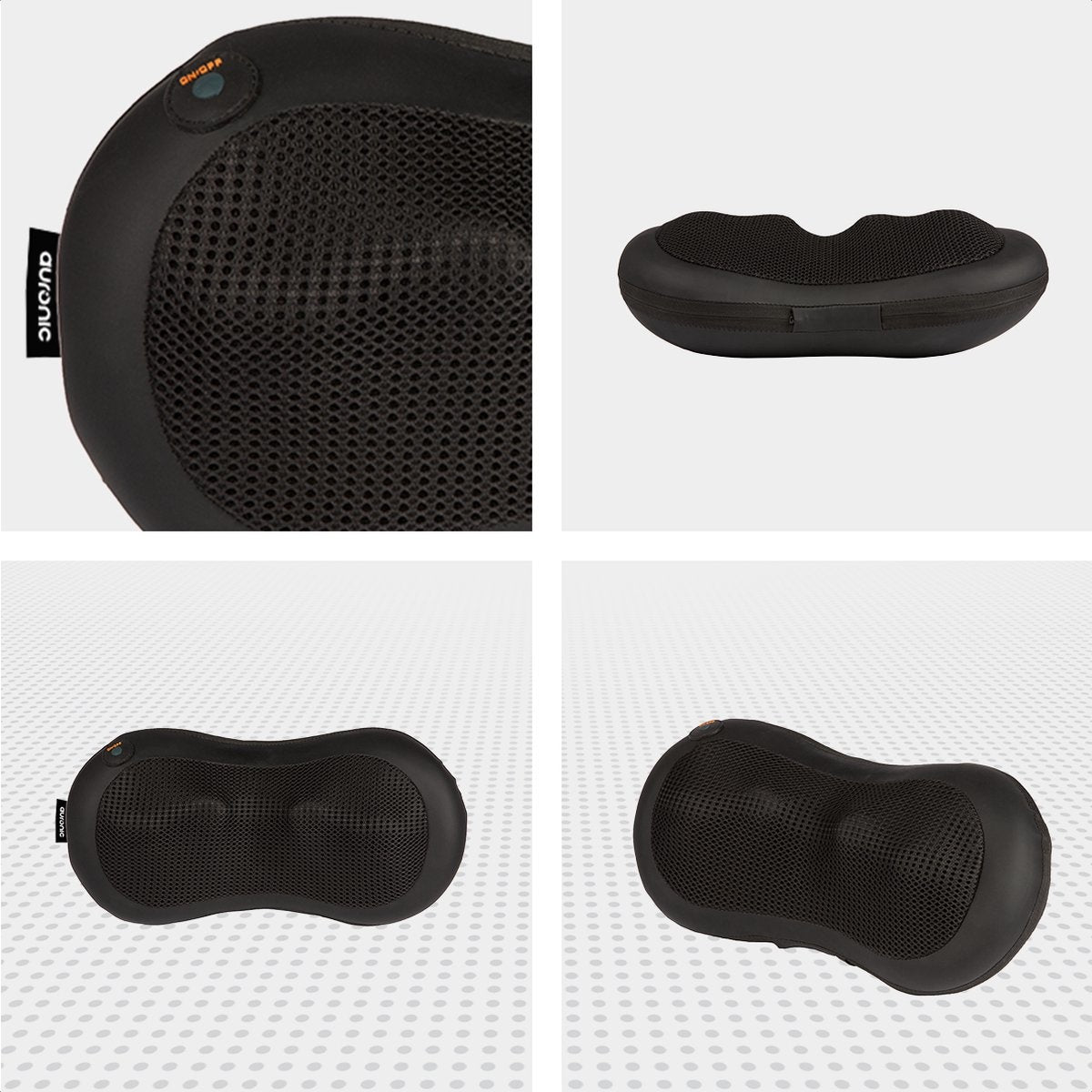Auronic Shiatsu Massage kussen - Elektrisch Nek en Rug Massage Apparaat - 1.8m kabel - Warmte Functie – Zwart
