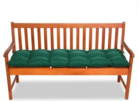 Zitbankkussen 145x45x8cm Visco Effect Indoor Outdoor Bank Groen
