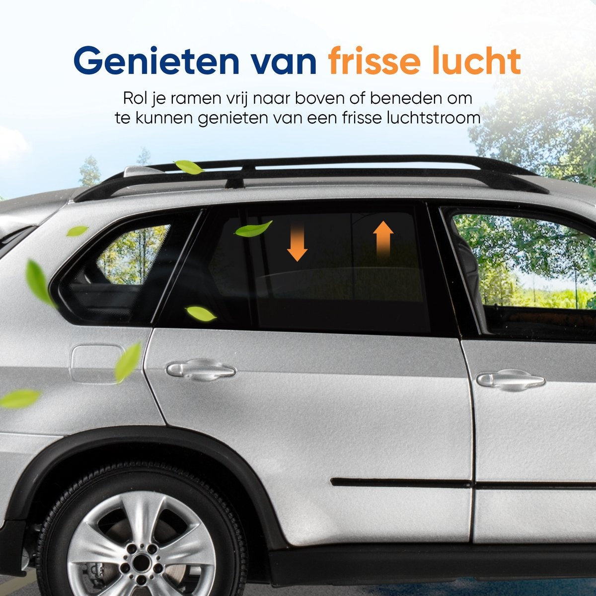 TenTravel 2 Zonneschermen Auto – UV-werend & Opvouwbaar – 120 x 55 cm – Zwart