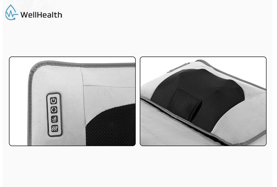 Wellhealth Massagematras – 9 Standen – 6000 RPM – 12V – 167,5 x 51 cm – Grijs