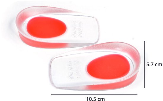 Wellhealth - Comfortabele hielspoorkussens voor extra ondersteuning - Heren - 2 paar