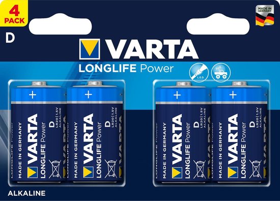 Varta Longlife Power D Batterijen - LR20 - 2 stuks