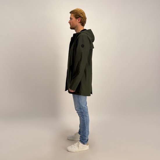Cars Jeans - Jas Ossy - Heren - Army Polyester - Met Capuchon & Ritszakken - Maat M - Casual Winterjas - Stoer & Comfortabel