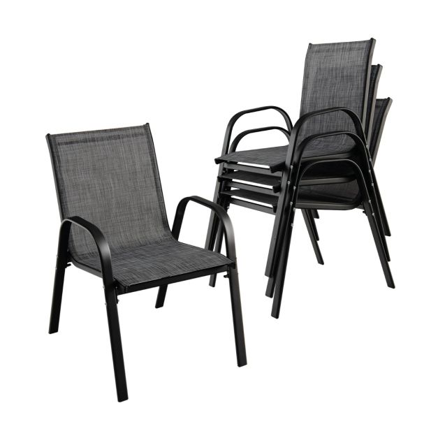 Coast Tuinstoelen set van 2 - Max. 120 kg - Grijs