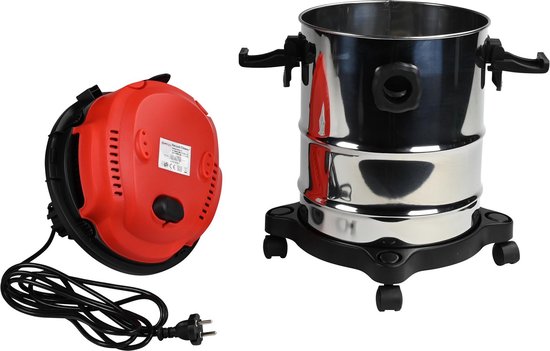 Benson Stofzuiger droog en nat - 1200W - 15 liter - 8-delig - RVS behuizing - met blaasfunctie