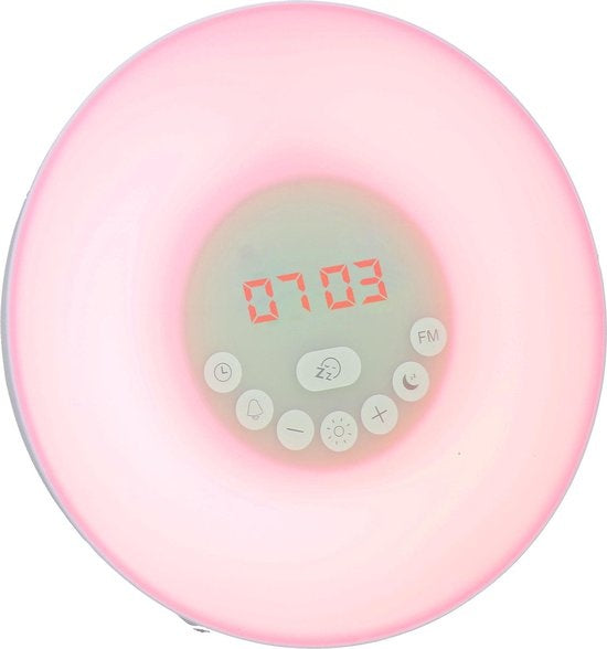Grundig Wake Up Light - Nachtlampje met Tijdweergave - Lichtwekker met FM Radio en Natuurlijke Geluiden