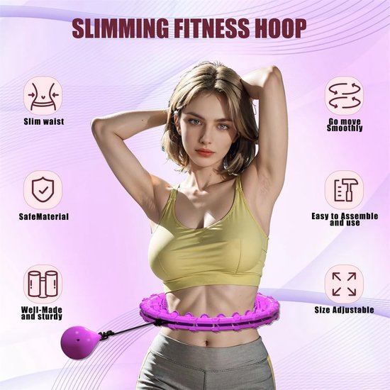 Fitness Hoelahoep - Hoelahoep Met Gewicht - Hoepel Fitness - Sport Hoelahoep - Hula Hoep