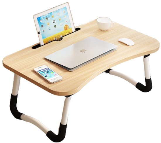 Laptoptafel - Bedtafel - Laptopverhoger - Ontbijttafeltje - Inklapbaar- 60x40 cm