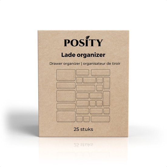 Posity Lade Organizer - 25 Stuks - Organizer Bakjes - Lade Bakjes - Opbergbakjes - Make-up Organizer - Voor Keuken, Badkamer & Bureau - Kunststof - Transparant