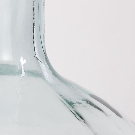 Mica Decorations Kyara Fles Vaas - H46 x Ø38 cm - Gerecycled Glas - Transparant