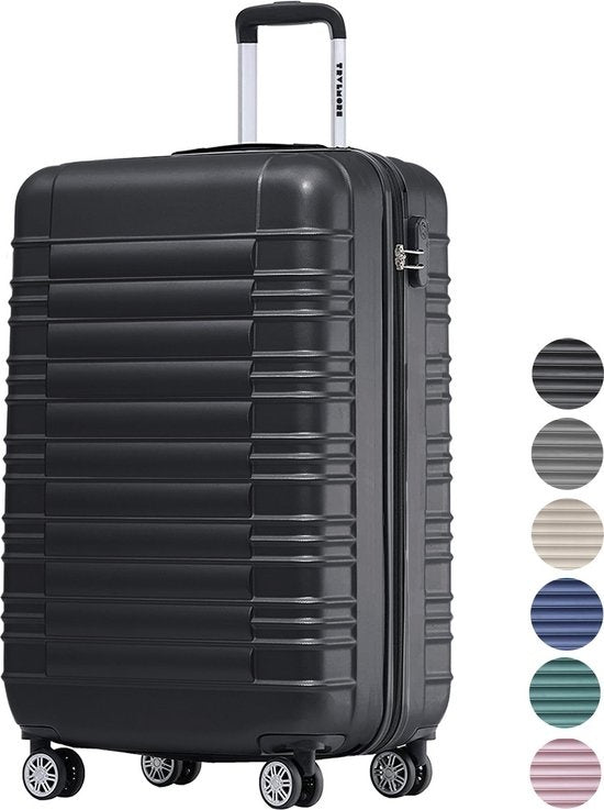 TRVLMORE Koffer - Handbagage - Cijferslot - 54x36x20cm - 38L - Zwart