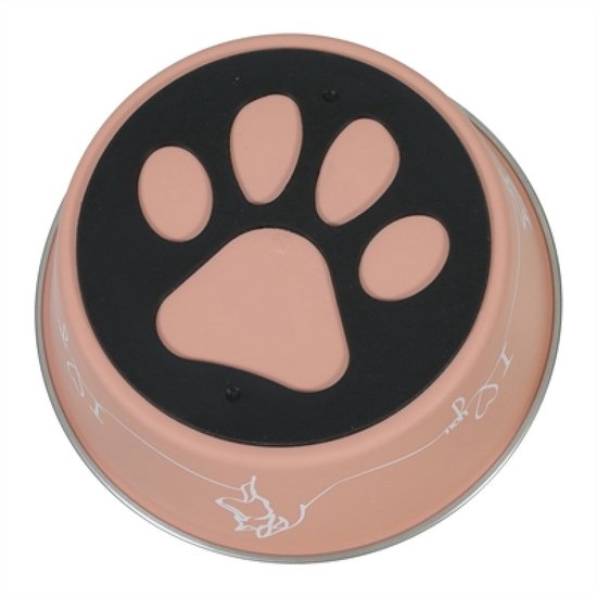 Zolux Love Voerbak Hond - RVS Binnenkant - Roze - 1700 ml