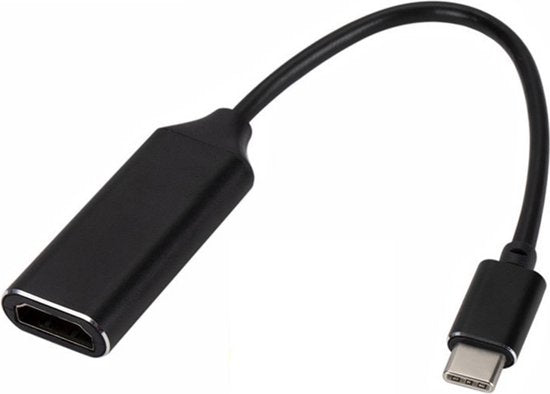 Techvavo® USB C naar HDMI Adapter - Ondersteunt 4K @30Hz - Converter - Type C naar HDMI - Thunderbolt 3 - Zwart