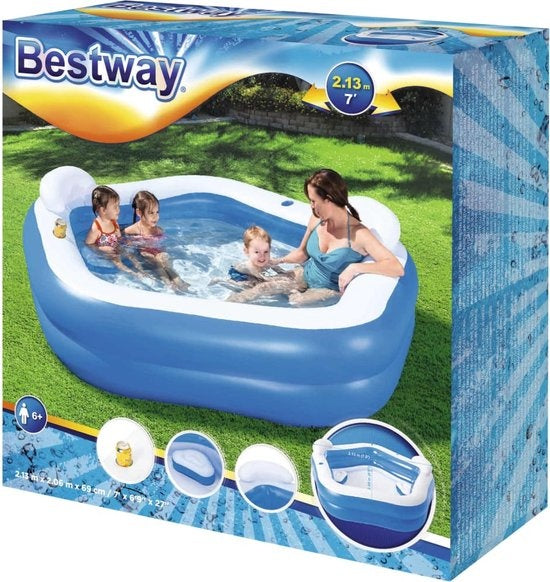 Bestway - Vijfhoekig Familiezwembad - 213x207x69 cm