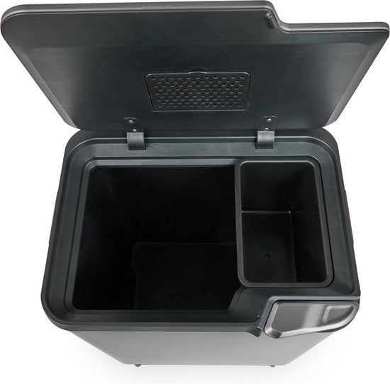 Umuzi Cleaning Push bin Prullenbak - 36 liter - Metaalgrijs - 48 x 38 x 54,5 cm