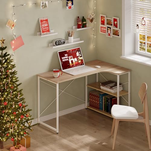 Woltu Set van 3 Zwevende Wandplanken - MDF Wit - 60 x 15 x 10 cm