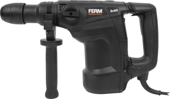 FERM Industrial – HDM1043P - Boorhamer – 1100W - Slagkracht 1-7 Joule - 6kg - Multi speed – Hamerboren - Beitelen - Roterend beitelen - SDS-max boorkop - Soft start - Variabele snelheid - Opbergkoffer -