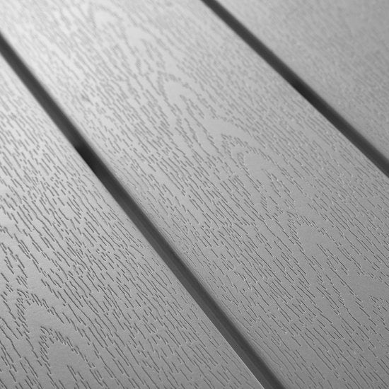 tectake® - Tuintafel 150 x 90 x 74,5 cm - Weerbestendig, eenvoudige montage - Verstelbare pootjes - Aluminium frame met kunststof tafelblad - zilvergrijs