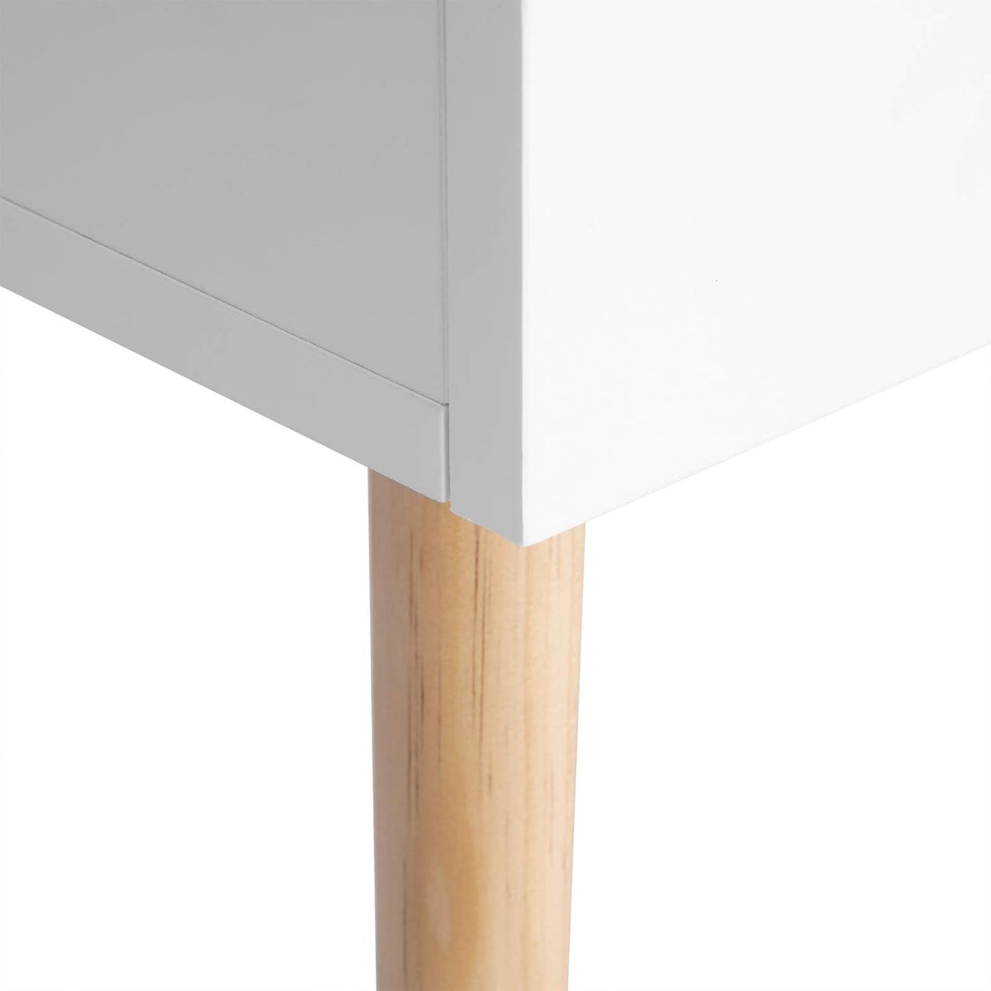 Woltu Nachtkastje met 1 Lade - Wit MDF - 40x33,5x50 cm