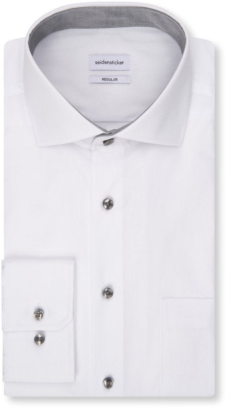 Seidensticker Business Shirt - Wit - Maat 40 - Regular Fit - Spread Kent - Non Iron - 01.165447-01
