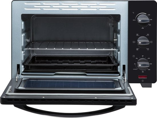 Inventum OV307B Vrijstaande oven - 30L - Hetelucht - Draaispit - 100-230°C - 5 ovenstanden - Zwart