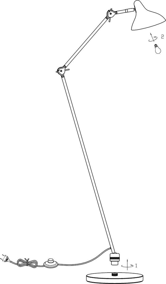 Vloerlamp Anne Light & home Kasket - Zwart