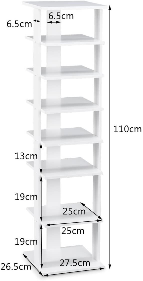 Coast Schoenenrek - 8-Laags - 29 x 26 x 110 cm - Wit