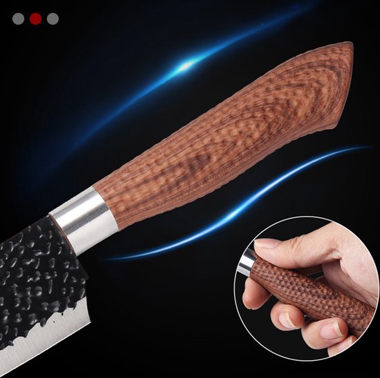 T&M Knives Japans Keukenmes Woods 32cm - Lichtgewicht Japans Koksmes Gehamerd Staal - Inclusief Cadeaubox