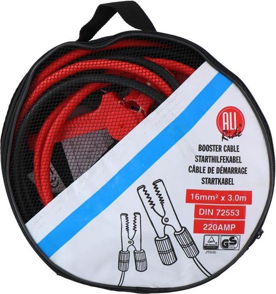 All Ride Startkabels - 3 Meter - Met Geïsoleerde Accuklemmen - DIN 72553