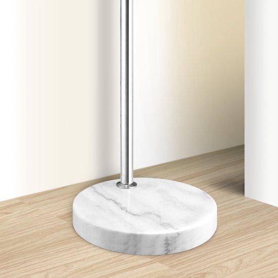 Booglamp – Stoffen - Kap – Marmeren - Voet - 150-175 cm – E27- Beige