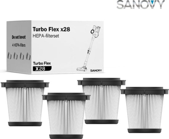 Sanovy HEPA Filter Set 4 stuks - Sanovy Turbo Flex X28 Onderdeel