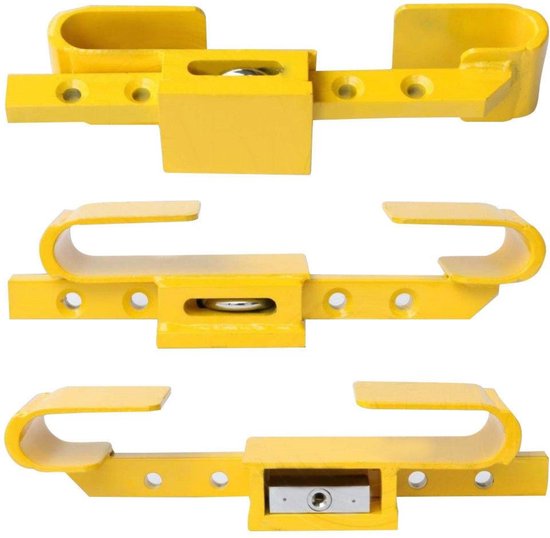 All Ride Containerslot 5KG - Container- en Trailerslot - Verstelbaar 23 tot 43 CM - Gehard Staal - Incl. 3 Reserve Sleutels - Geel